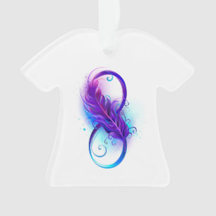 Infinity with purple feather