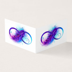 Infinity with purple feather
