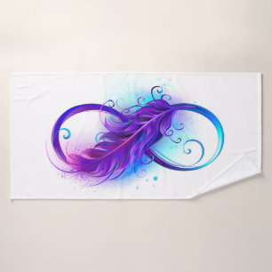 Infinity with purple feather