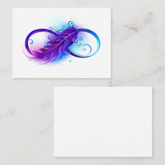 Infinity with Purple Feather Advieskaart (Voorkant / Achterkant)