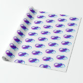 Infinity with Purple Feather Cadeaupapier (Uitgerold)