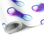 Infinity with Purple Feather Cadeaupapier (Rol Hoek)