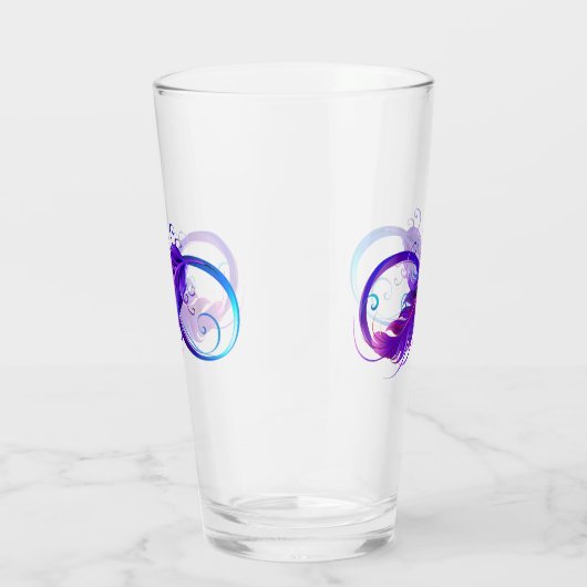 Infinity with Purple Feather Glas (Rechts)