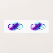 Infinity with Purple Feather Visitekaartjes (Buitenkant ongevouwen)