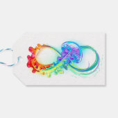 Infinity with Rainbow Jellyfish Cadeaulabel (Achterkant Horizontaal)