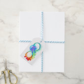 Infinity with Rainbow Jellyfish Cadeaulabel (Met Touw)