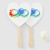 Infinity with Rainbow Jellyfish Handwaaier (Voorkant en achterkant)