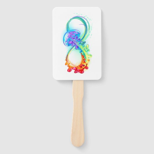 Infinity with Rainbow Jellyfish Handwaaier (Voorkant)