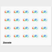 Infinity with Rainbow Jellyfish Ronde Sticker (Vel)