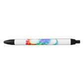 Infinity with Rainbow Jellyfish Zwarte Inkt Pen (Voorkant)