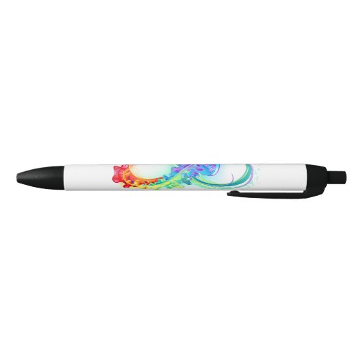 Infinity with Rainbow Jellyfish Zwarte Inkt Pen (Bodem)