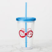 Infinity with Red Wine Acryl Drinkbeker (Voorkant)