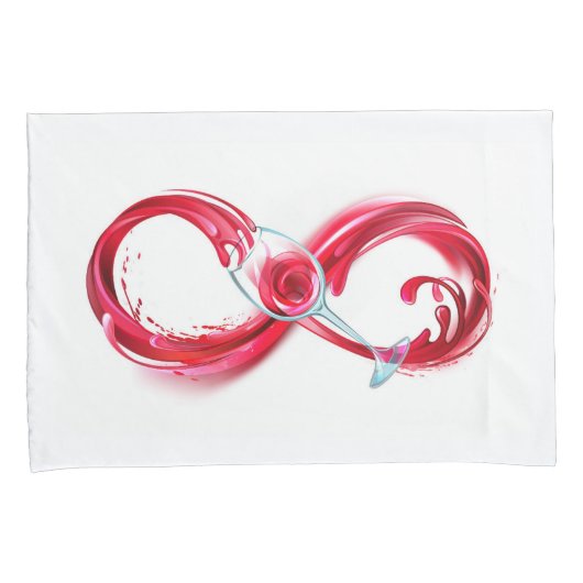 Infinity with Red Wine Kussensloop (Voorkant-Rechts)