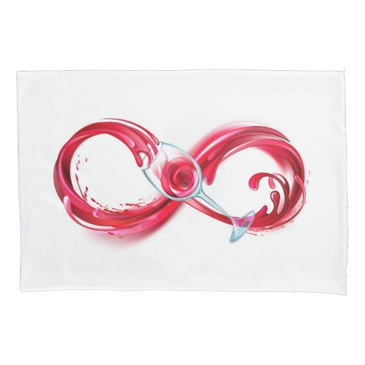 Infinity with Red Wine Kussensloop (Voorkant)