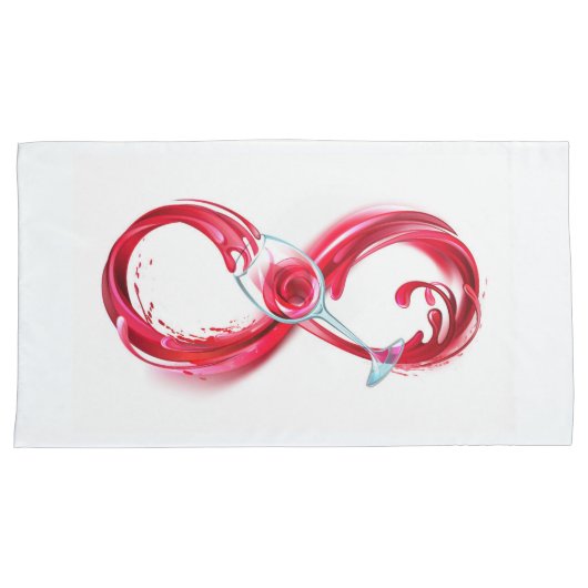 Infinity with Red Wine Kussensloop (Voorkant-Rechts)