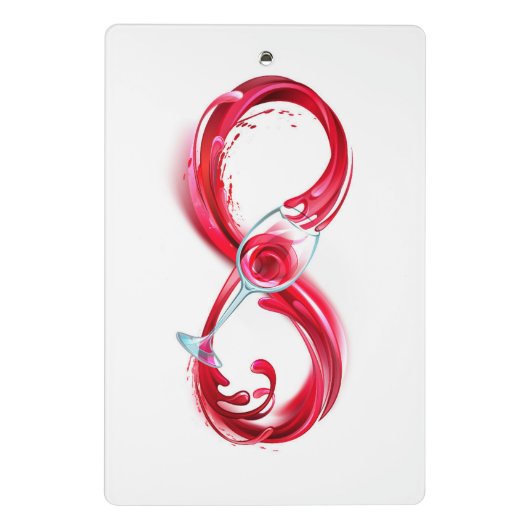 Infinity with Red Wine Mini Klembord (Achterkant)