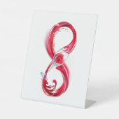 Infinity with Red Wine Reclamebord Met Voetstuk (Voorkant)