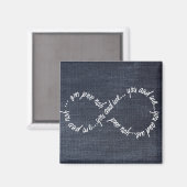 Infinity You and Me Denim Jeans Magnet Carré (Recto/Verso)