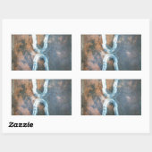 Infinity zilverster rechthoekige sticker (Vel)