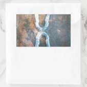 Infinity zilverster rechthoekige sticker (Tas)