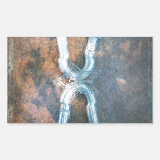 Infinity zilverster rechthoekige sticker (Voorkant)