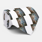 Infinity zilverster stropdas (Opgerold)