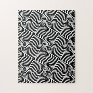 Infinity zwart en witte grafische harde legpuzzel