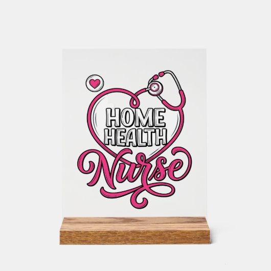 Infirmière à domicile Stethoscope rose Création de (Recto)