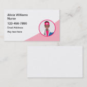 Infirmière afro-américaine Carte de visite Médical (Devant / Derrière)