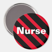 Infirmière aimant noir/rouge (Recto/Verso)