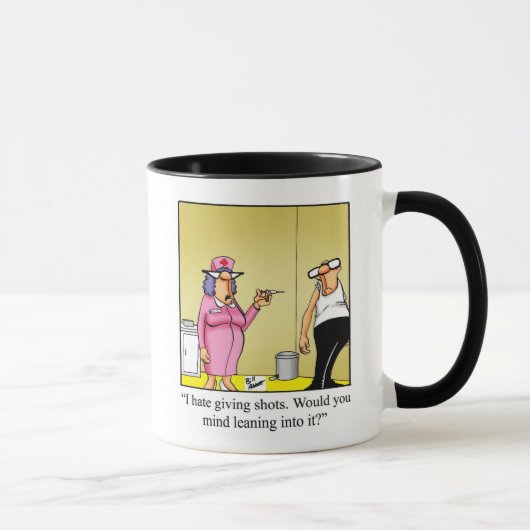 Infirmière amusante Médicale caricature Mug (Droite)