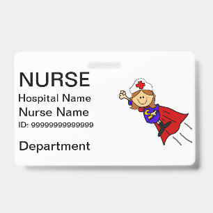 Infirmière amusante Superhero ID Badge