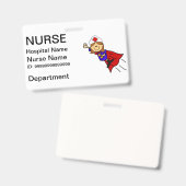 Infirmière amusante Superhero ID Badge (Avant & arrière)