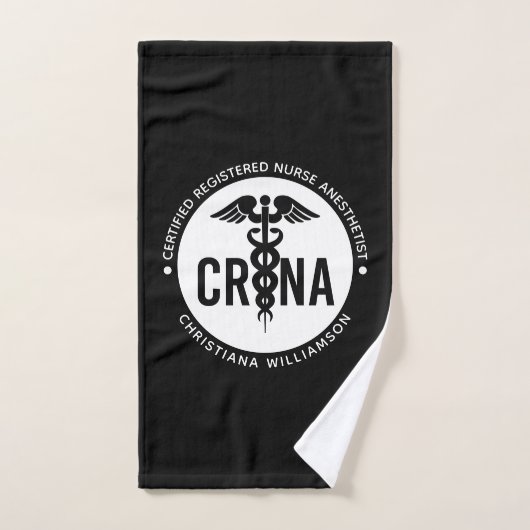 Infirmière anesthésiste certifiée CRNA personnalis (Serviette à main)