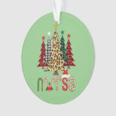 Infirmière Arbre de Noël Stethoscope RN LPN Scrub (devant)
