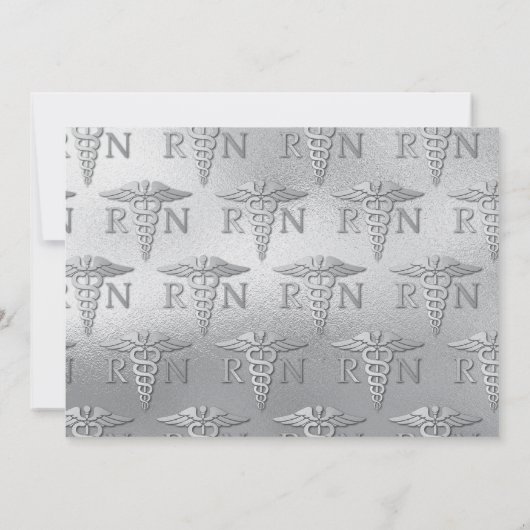 Infirmière Argent Faire-part pourpre (Dos)