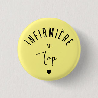 Infirmiere au top ronde button 3,2 cm