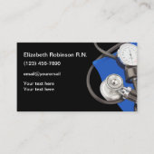 Infirmière autorisée Cartes de visite simples (Devant)