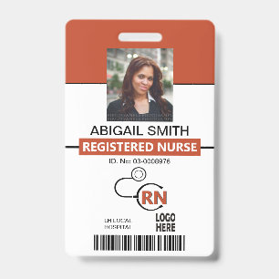 Infirmière autorisée RN terracotta photo Badge