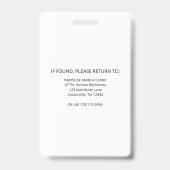 Infirmière auxiliaire diplômée, Badge d'identifica (Arrière)