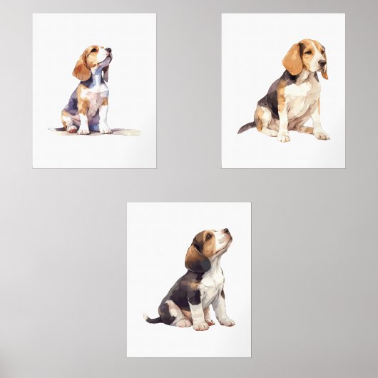 Infirmière Beagle Wall Art, Beagle Puppy Art (Recto)