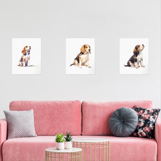 Infirmière Beagle Wall Art, Beagle Puppy Art (Salon)