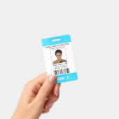 Infirmière bleu blanc Aide AIIC Photo ID Nom Badge (Manuel / portable)