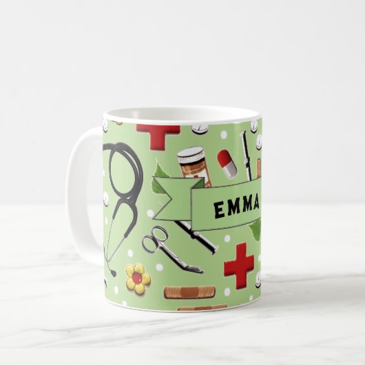 Infirmière café Mug (Devant gauche)