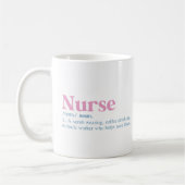 Infirmière café Mug Infirmière Diplôme de l'école  (Gauche)