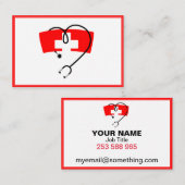 infirmière carte de visite (Devant / Derrière)