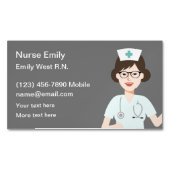 Infirmière Carte de visite simple Magnets (devant)