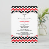 Infirmière Chevron rouge et noire Invitation de di (Debout devant)