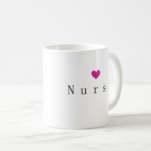 Infirmière Coeur Mug (Devant droit)