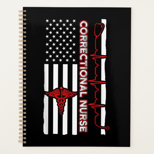 Infirmière correctionnelle USA Drapeau Infirmière (Devant)